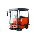 D2 elektrische opzit veegmachine met cabine 1.500 mm / 10.500 m²/u